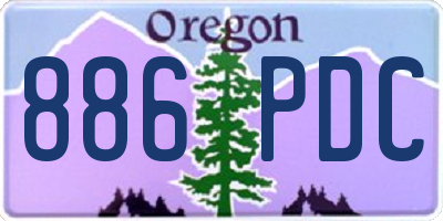 OR license plate 886PDC