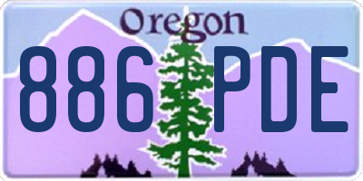 OR license plate 886PDE