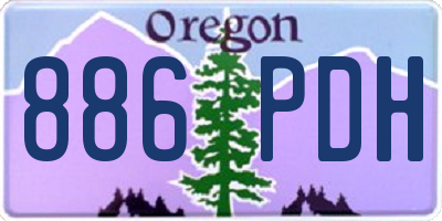 OR license plate 886PDH