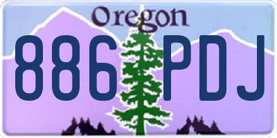 OR license plate 886PDJ