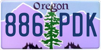 OR license plate 886PDK