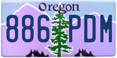 OR license plate 886PDM