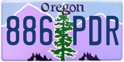 OR license plate 886PDR