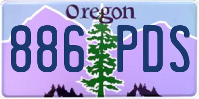 OR license plate 886PDS