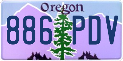 OR license plate 886PDV