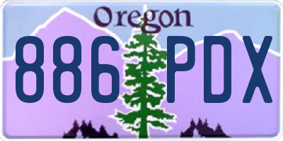 OR license plate 886PDX