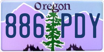OR license plate 886PDY
