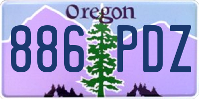 OR license plate 886PDZ