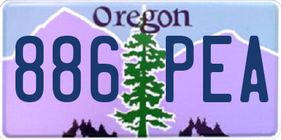 OR license plate 886PEA