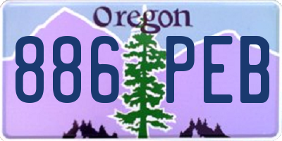OR license plate 886PEB