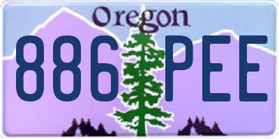 OR license plate 886PEE