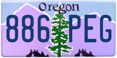 OR license plate 886PEG