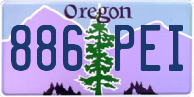 OR license plate 886PEI