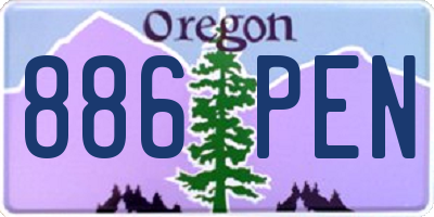 OR license plate 886PEN
