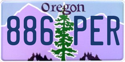 OR license plate 886PER