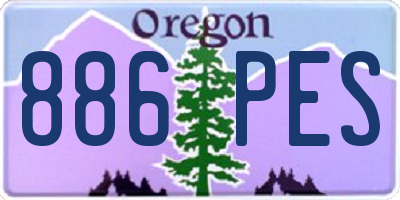 OR license plate 886PES