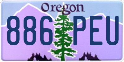 OR license plate 886PEU