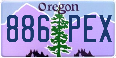 OR license plate 886PEX