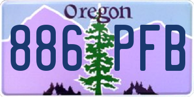 OR license plate 886PFB