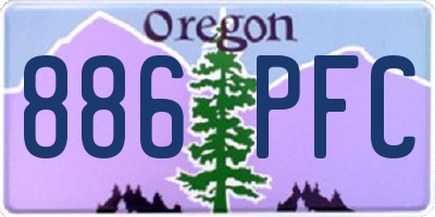 OR license plate 886PFC