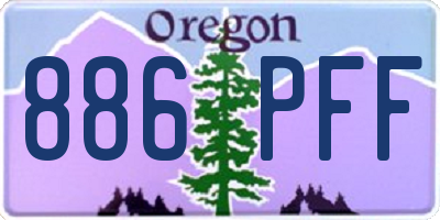 OR license plate 886PFF