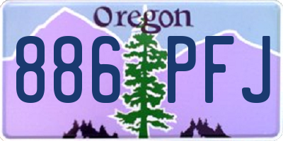 OR license plate 886PFJ