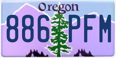 OR license plate 886PFM