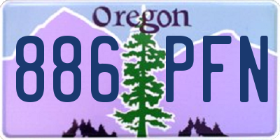 OR license plate 886PFN