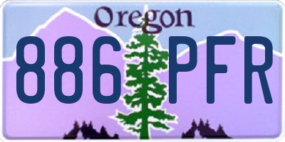 OR license plate 886PFR