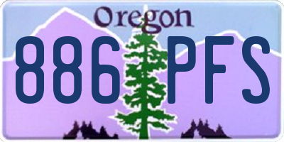 OR license plate 886PFS