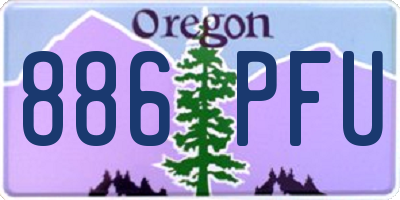 OR license plate 886PFU