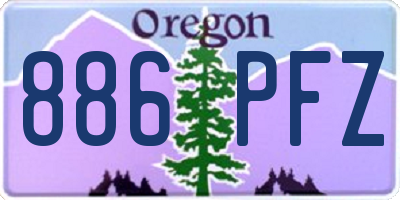 OR license plate 886PFZ