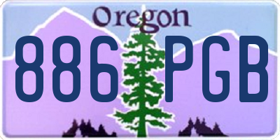OR license plate 886PGB