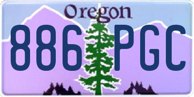 OR license plate 886PGC