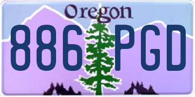 OR license plate 886PGD
