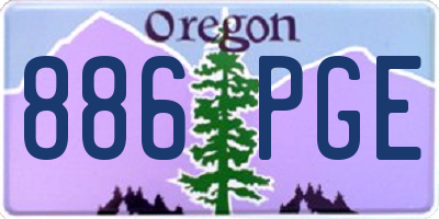 OR license plate 886PGE