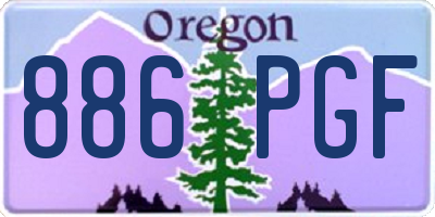 OR license plate 886PGF