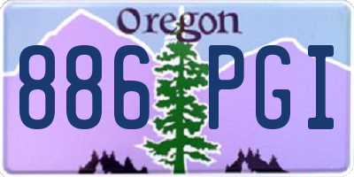 OR license plate 886PGI