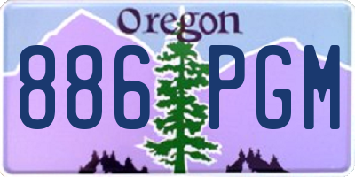 OR license plate 886PGM