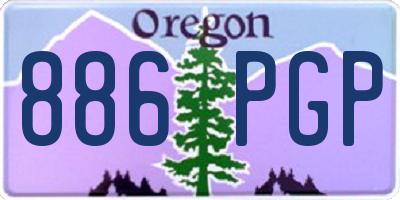 OR license plate 886PGP