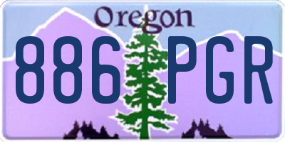 OR license plate 886PGR