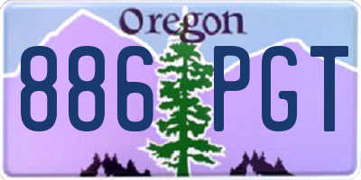 OR license plate 886PGT
