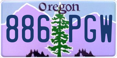 OR license plate 886PGW