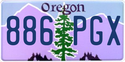 OR license plate 886PGX