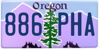 OR license plate 886PHA