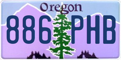 OR license plate 886PHB