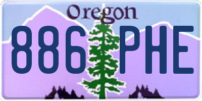 OR license plate 886PHE
