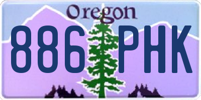 OR license plate 886PHK
