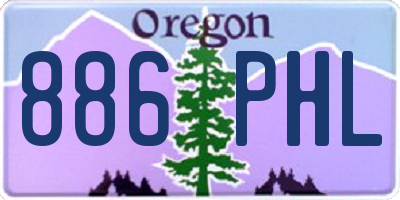 OR license plate 886PHL