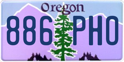 OR license plate 886PHO
